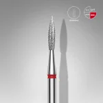 STALEKS EXPERT Diamantfräser „Spitze Flamme“ rot, Durchmesser 2,3 mm, Arbeitsteil 8 mm
