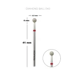 TOUCH Diamant-Nagelfräser (Kugelform), rot, 4,0 mm