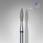 STALEKS EXPERT Diamantfräser „Spitze Flamme“ blau, Durchmesser 2,1 mm, Arbeitsteil 8 mm