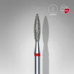 STALEKS EXPERT Diamantfräser "Flamme" rot, Durchmesser 2,3 mm, Arbeitsteil 10 mm