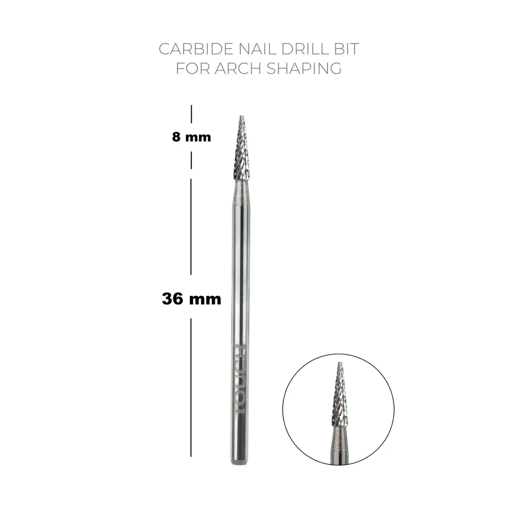 79917275266258 TOUCH Hartmetall-Nagelfräseraufsatz zum Feilen von Acryl – Bild 1