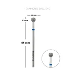 TOUCH Diamant-Nagelfräser (Kugelform), blau, 4,0 mm