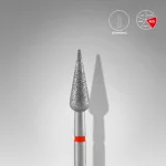 STALEKS EXPERT Diamantfräser „Spitze Birne“ rot, Durchmesser 4 mm, Arbeitsteil 12 mm