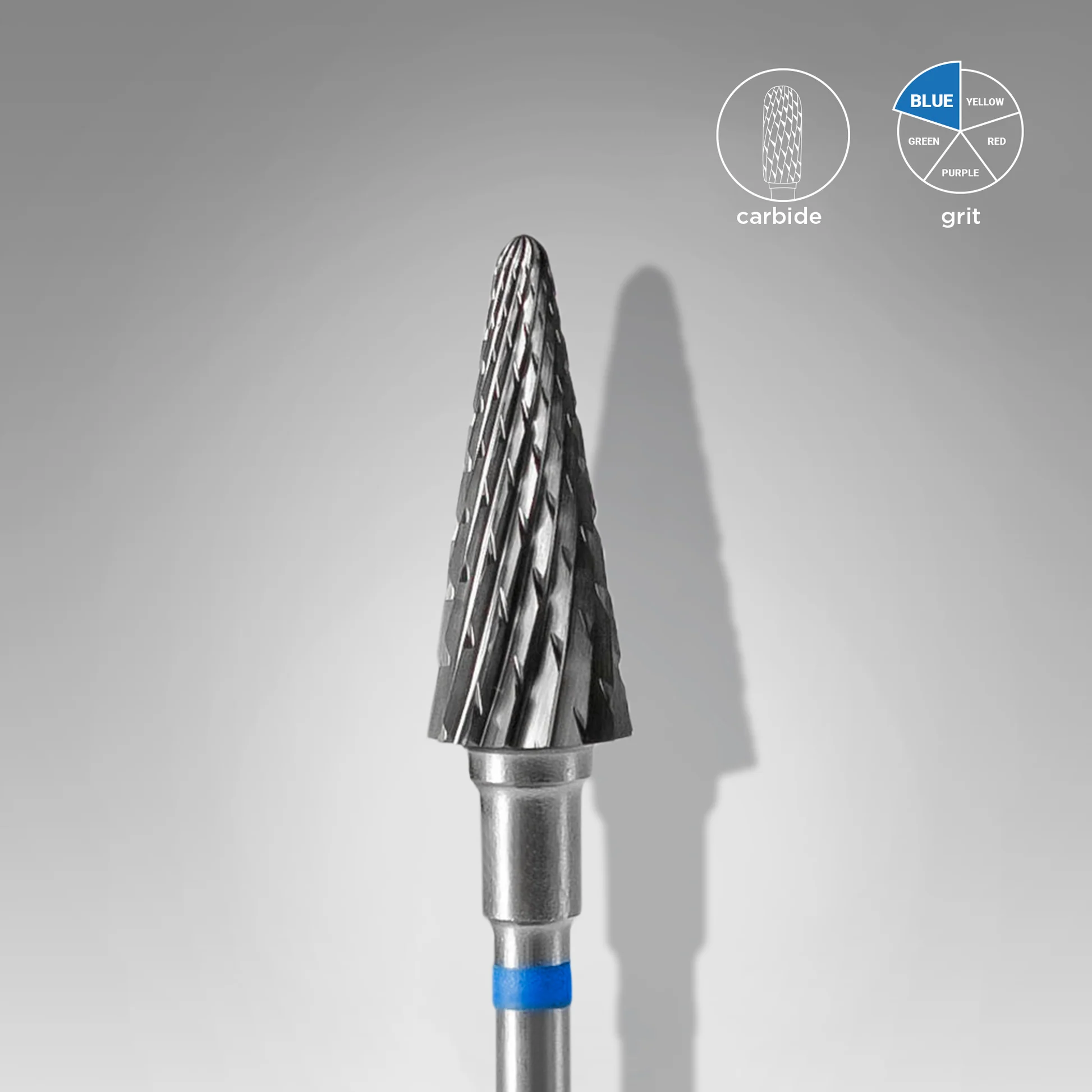 ft71b060_14 STALEKS EXPERT Hartmetallfräser „Kegel“ blau, Durchmesser 6 mm, Arbeitsteil 14 mm – Bild 1