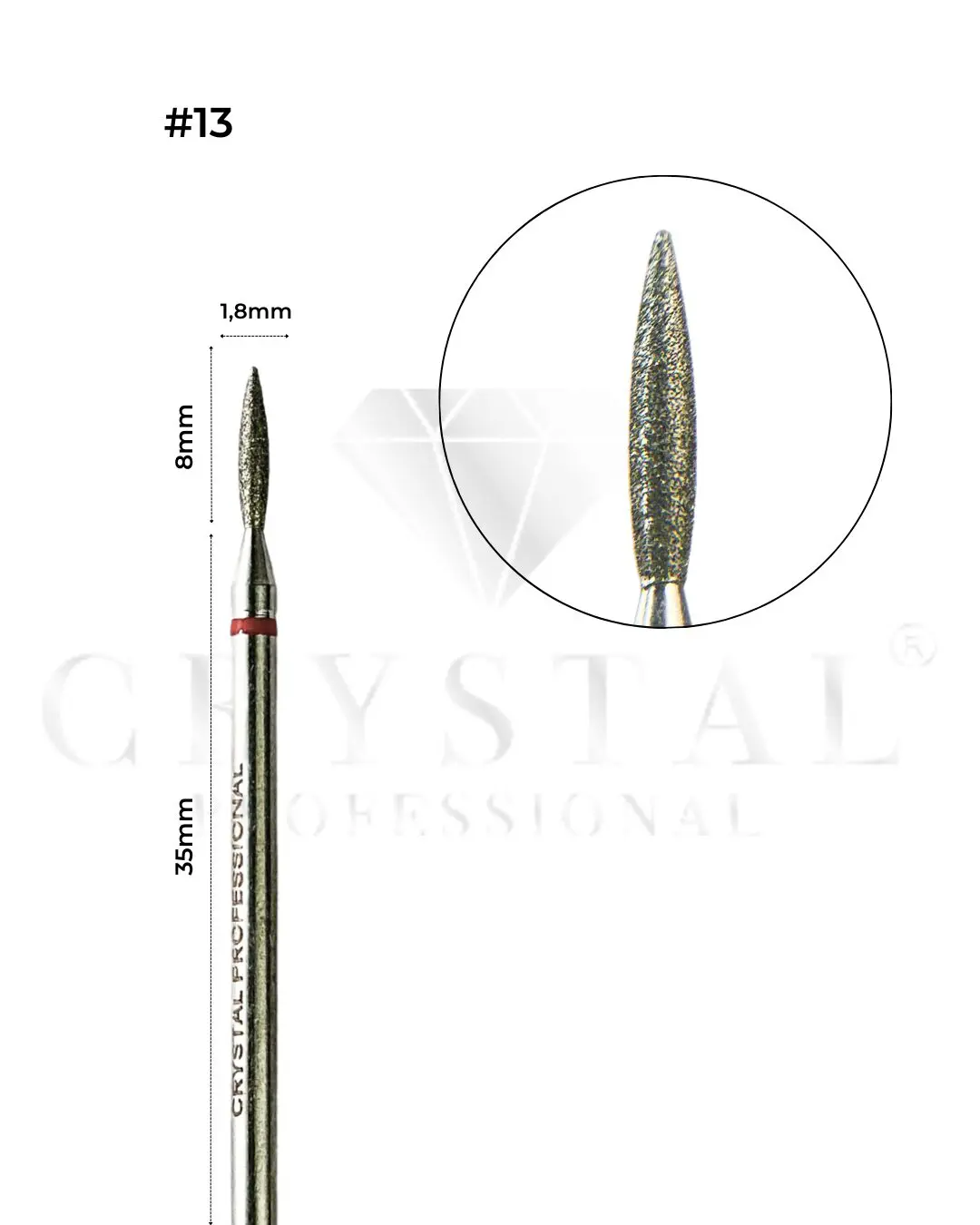 img_2197.jpg Diamantbit „Flame“ Crystal Professional Nr. 13 (rot, 1,8 mm) – Bild 1