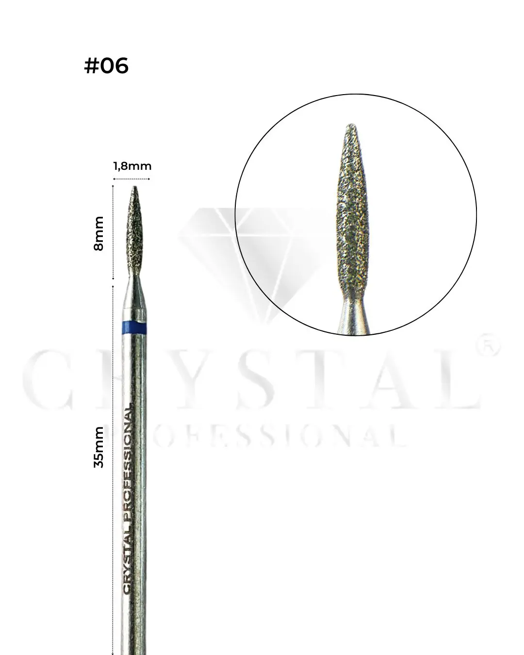 img_2198.jpg Diamantbit „Flame“ Crystal Professional № 06 (blau, 1,8 mm) – Bild 1