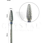 Hartmetallbit „Corn“ Crystal Professional № 02 (Blauer Schliff, 5,0 mm)