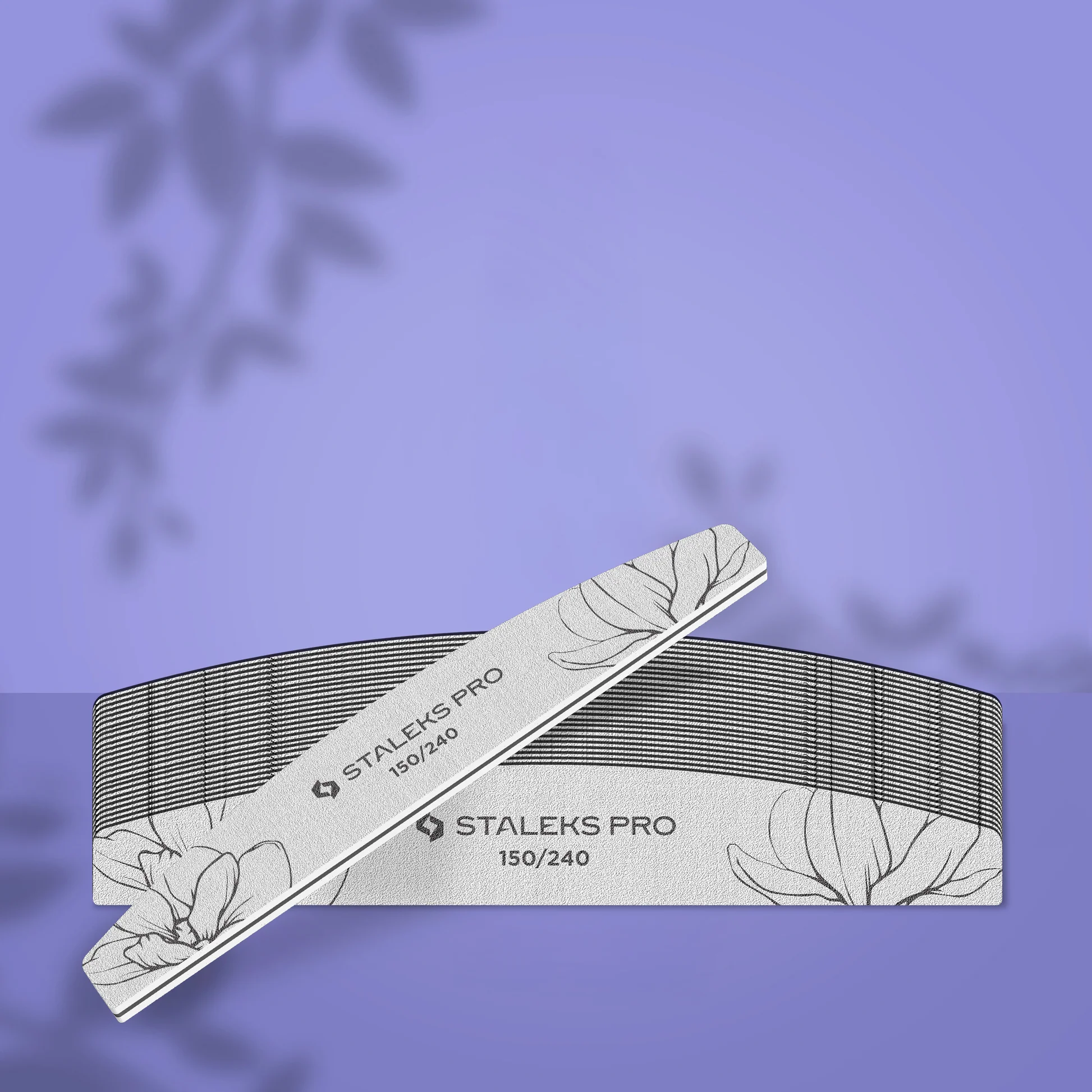 nfe-40-150-240-25-1 STALEKS EXPERT 40 Mineralische Halbmond-Feile für Nägel, 150/240 Grit (25 Stück) – Bild 1
