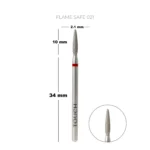 TOUCH Diamant-Nagelfräser „Flame“ (Flammenform), abgerundete Spitze, rot, 021