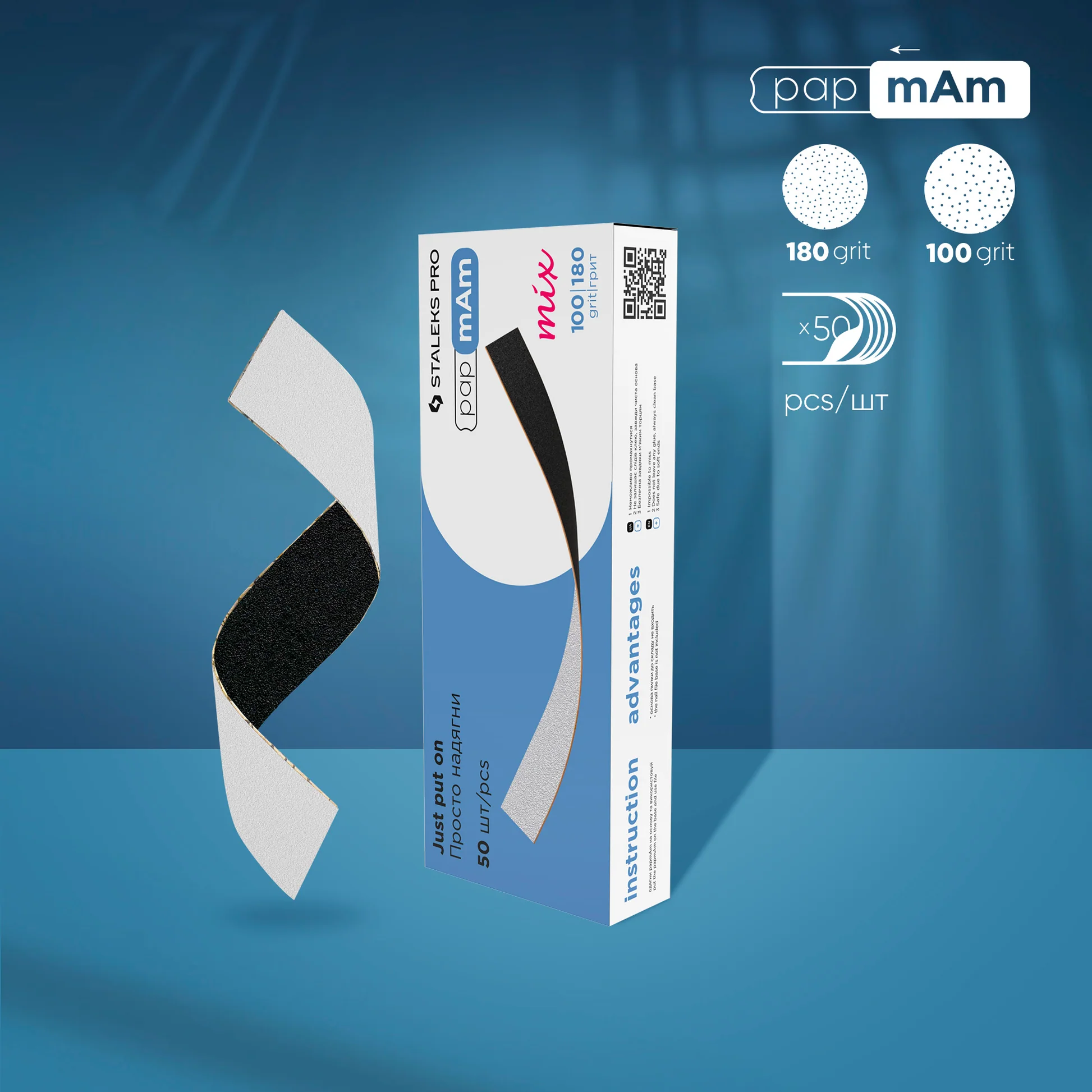 2bdf5575d920bf9fd17307741e975b23 STALEKS EXPERT 22 papmAm mix Zweiseitige Feilen für gerade Feilen, 100/180 Grit (50 Stück) – Bild 1